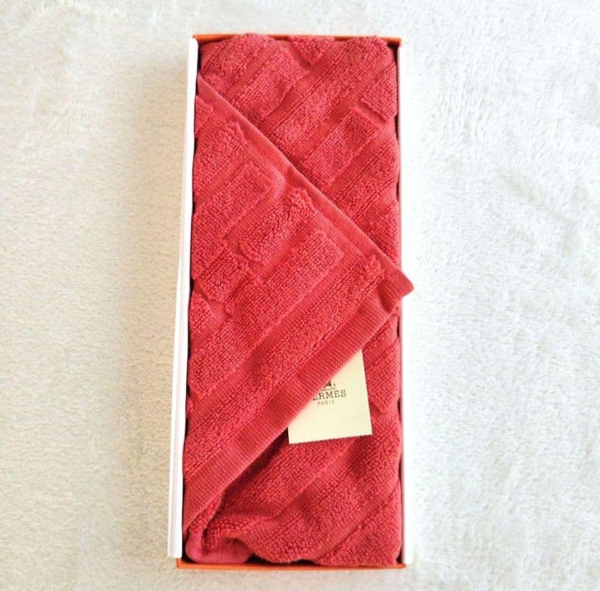 新品・未使用　HERMES エルメス　タオル エルメスオレンジ　Hロゴ　即日発送