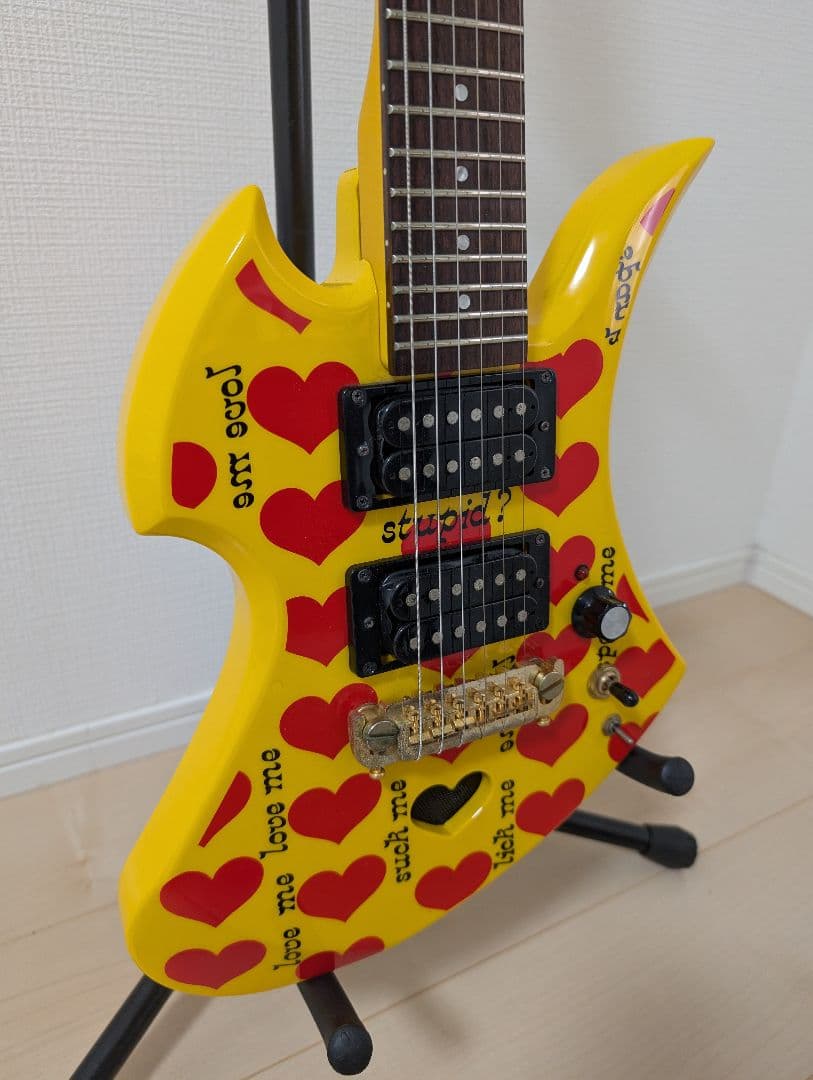 希少 BURNY YH-JR hideモデル アンプ内蔵 モッキンバード ギター