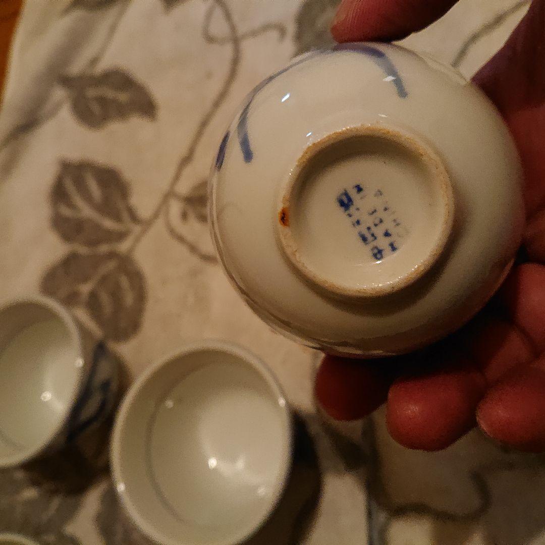 中国景徳鎮、鯉絵柄、染付