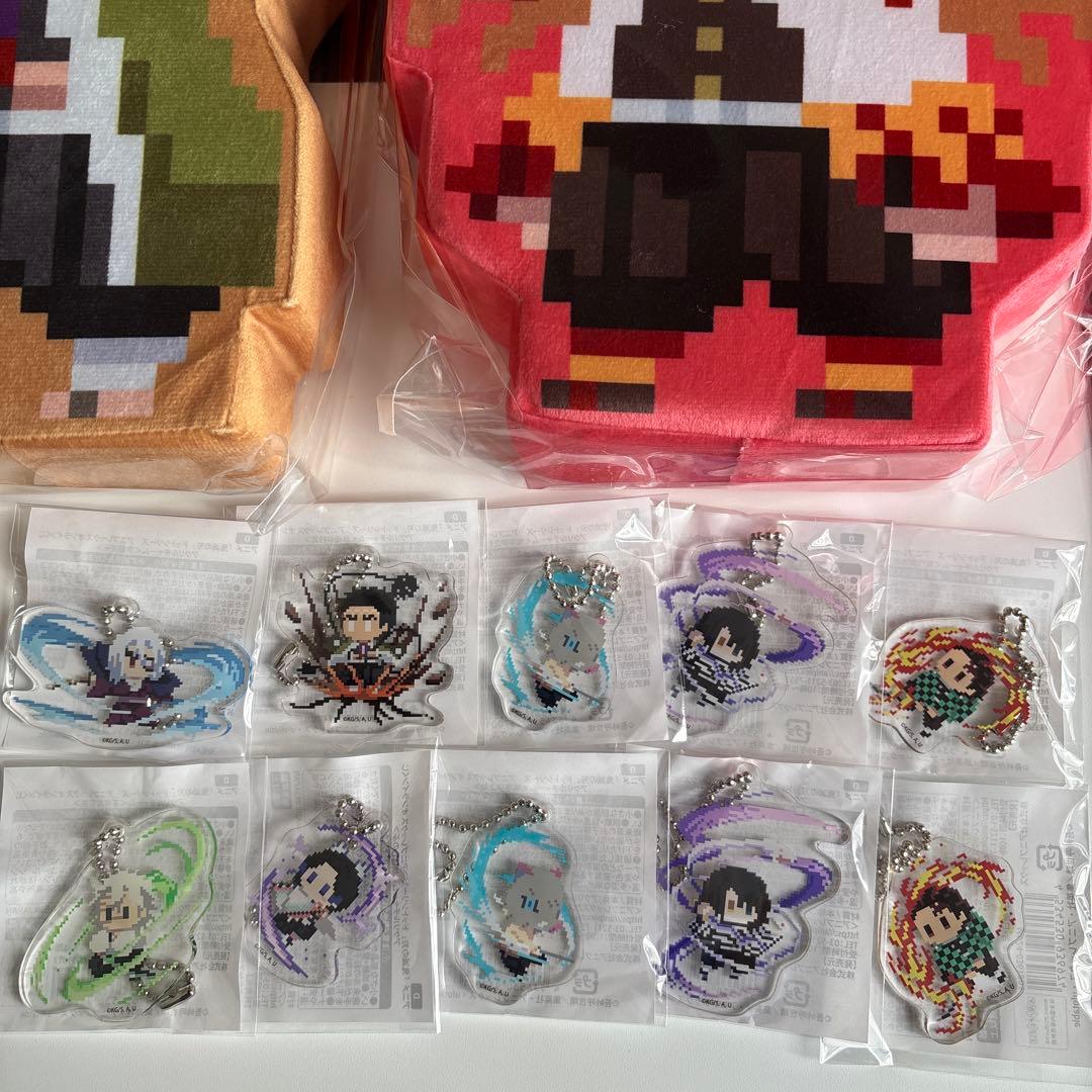 鬼滅の刃ドットシリーズ アニプレックスオンラインくじセット煉獄杏寿郎クッション他