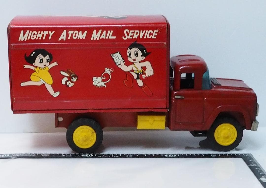 ATD【鉄腕アトム郵便配達ボンネット トラック 】当時物ブリキ TIN 【箱無】