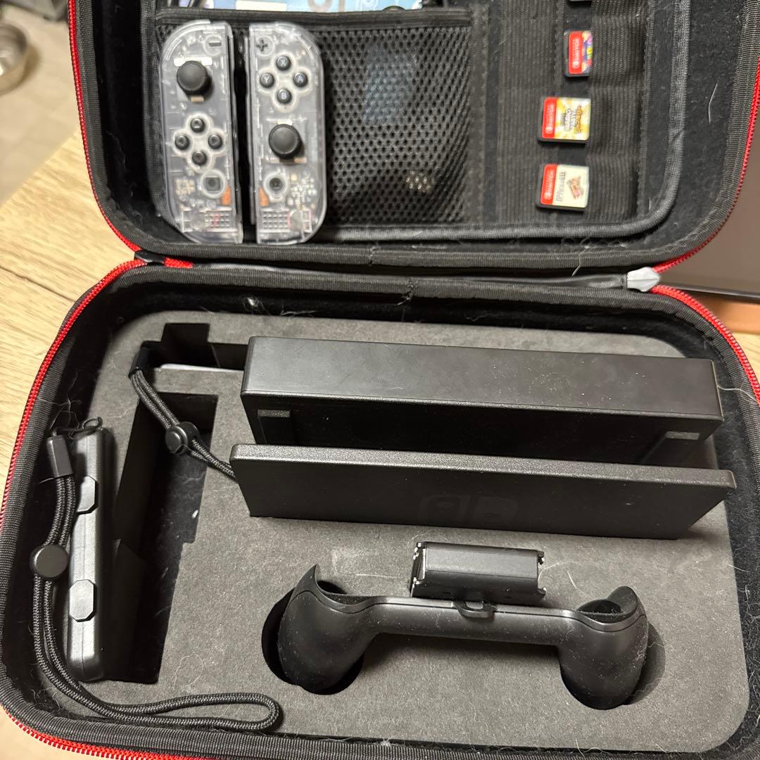 Nintendo Switch 青/赤 本体 収納ケース付き　おまけあり