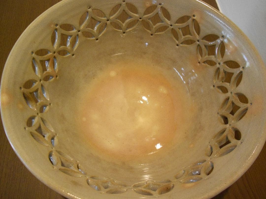 萩焼　１２代　十二代　田原　陶兵衛　七宝鉢　共箱　栞