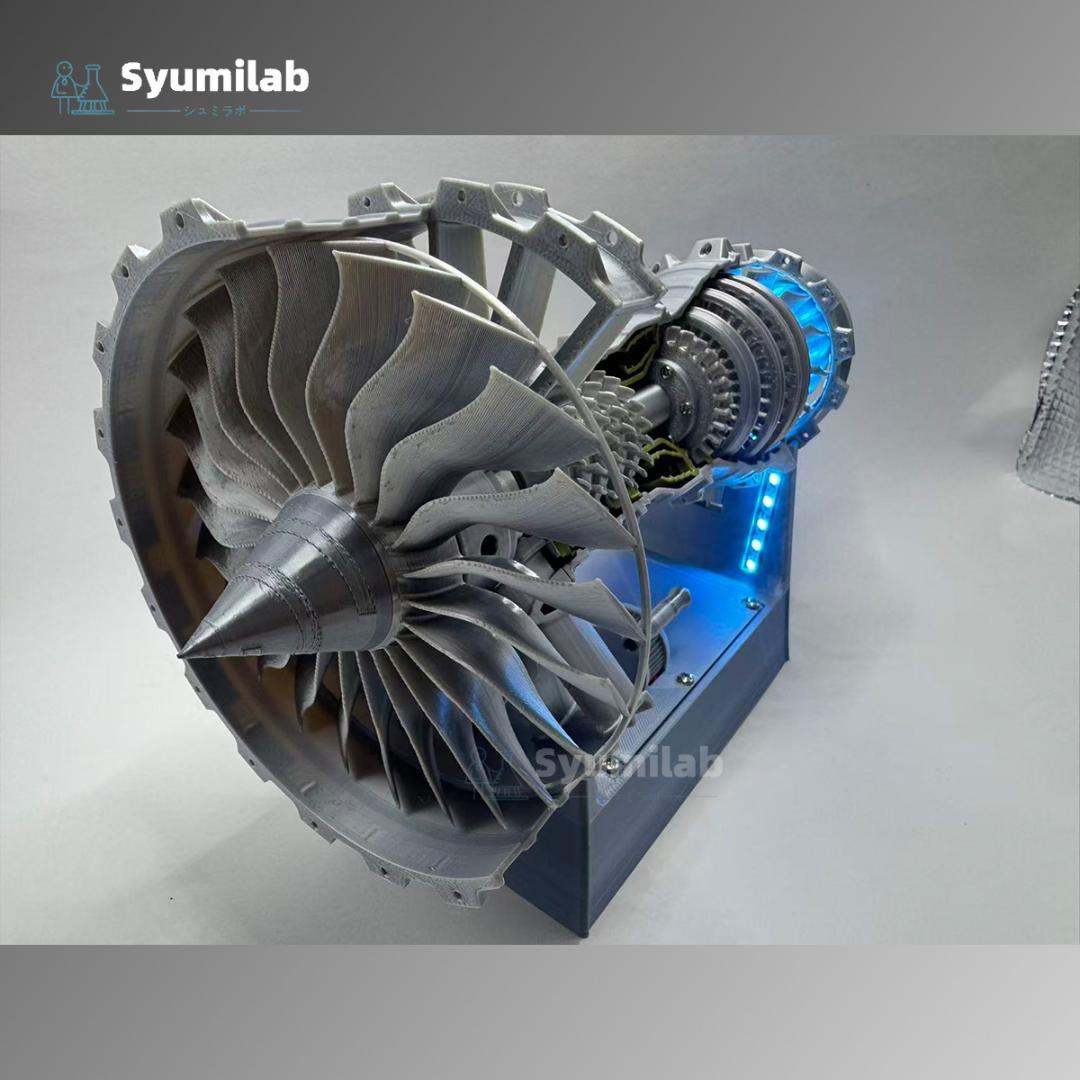 プレミア版　TR900 A380 航空機 エンジンモデル 3Dプリンタ　可動