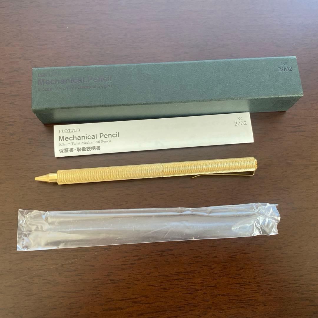 プロッターplotter メカニカルペンシル　ゴールド
