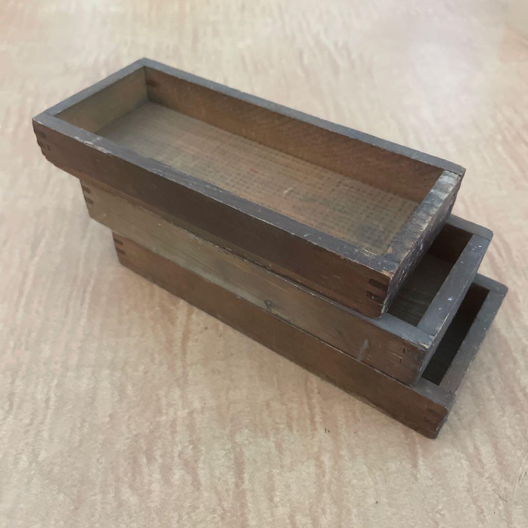 【珍しい小型】B50-2/活版印刷所で使われていた小箱（文選箱）50枚