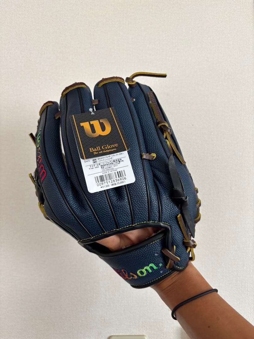 ウィルソン グローブ 87型 Wilson 軟式グローブ ネイビー 型付け無料