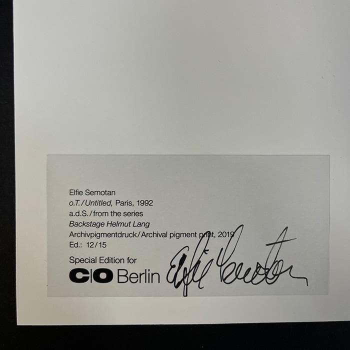 限定15枚/額装/ヘルムートラング/バックステージ手書サイン/エルフィーセモタン