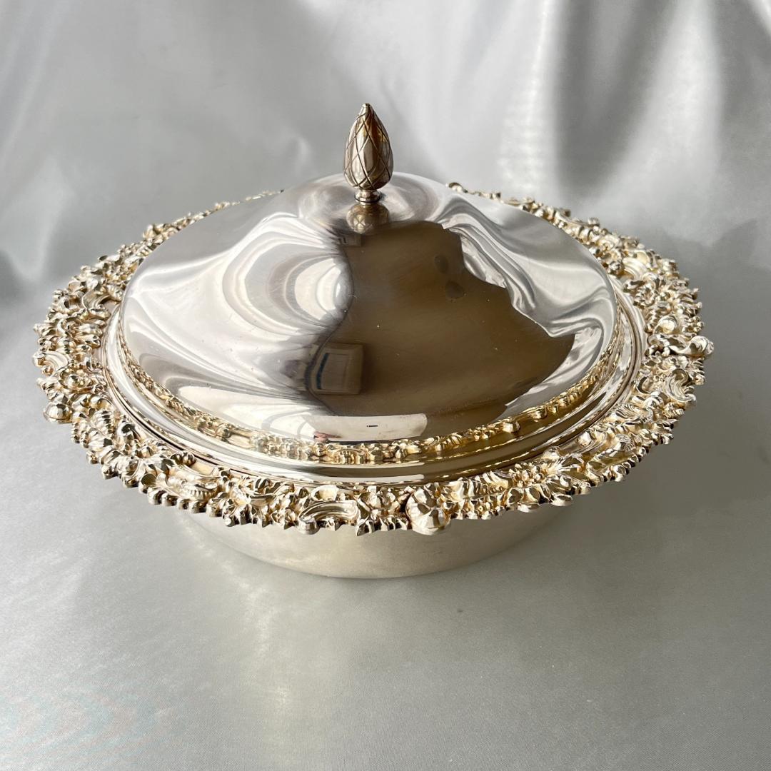 【英国】 ビクトリアンのマフィンディッシュ 【シルバープレート】