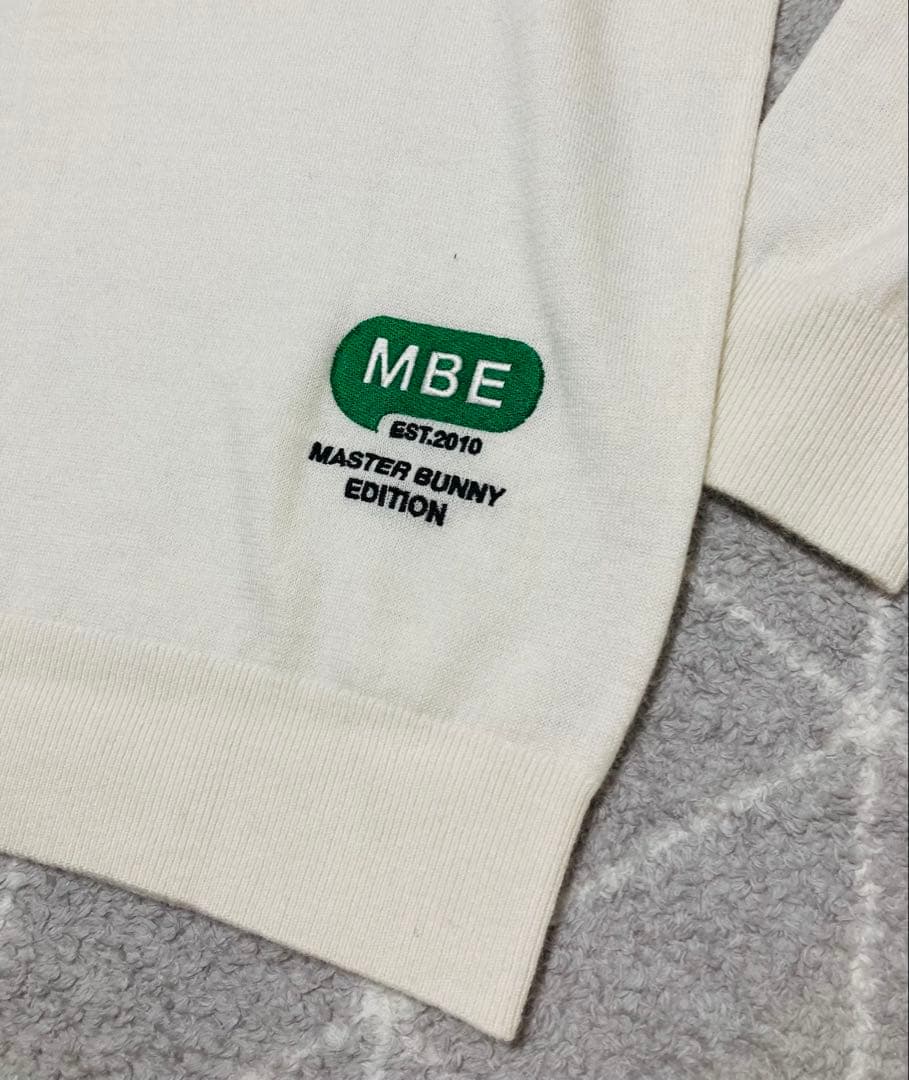 新品 パーリーゲイツ マスターバニー カシミヤ混 タートルネックニット(5)L白