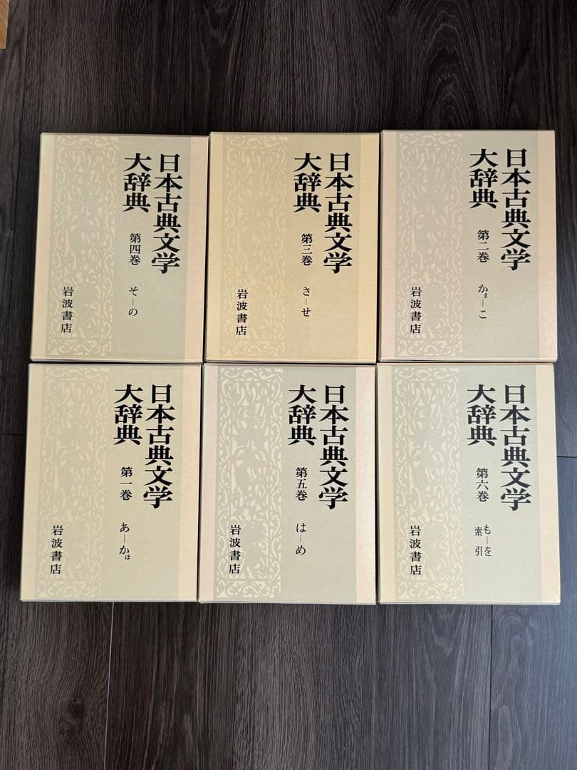 日本古典文学大辞典 全6巻　岩波書店　1冊当/h275mm 重さ1.8kg