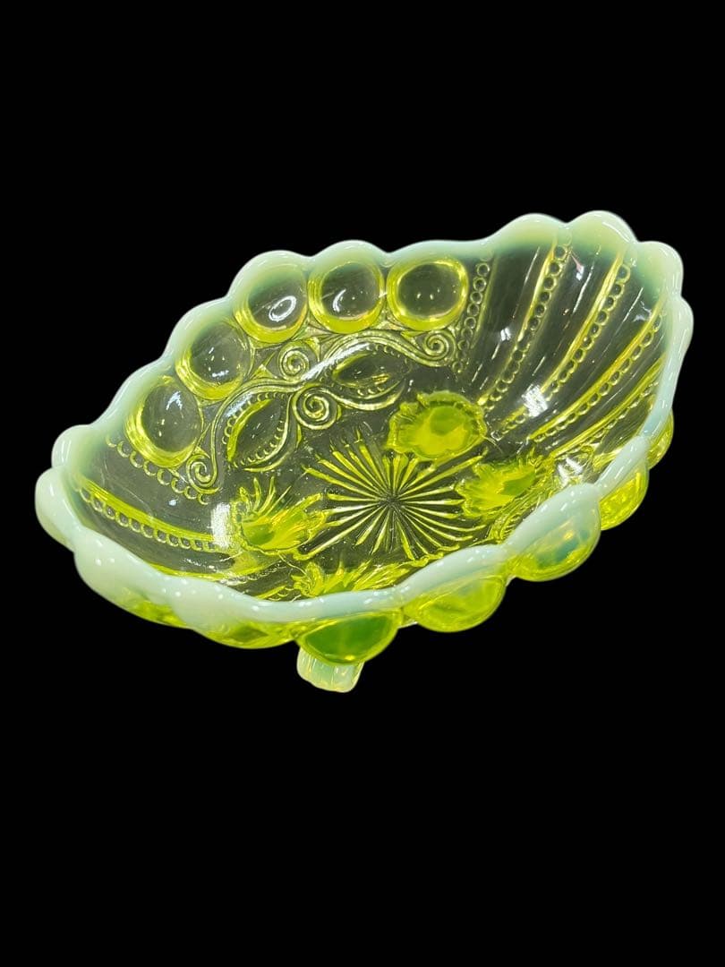 Mosser Glass Jam Dish モッサーグラス ウランガラス