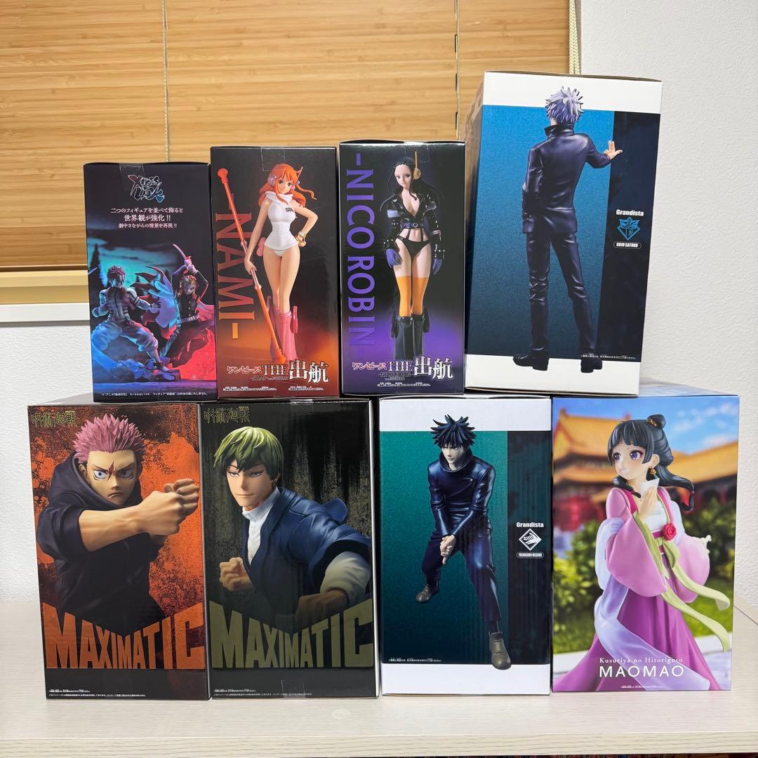 呪術廻戦／鬼滅の刃 他 ジャンプ系 プライズフィギュア8体セット