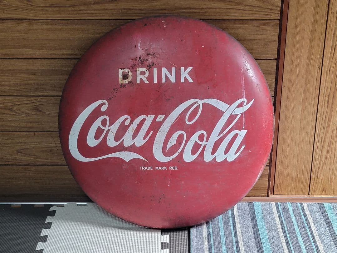 当時物！ コカ・コーラ 鉄製 看板 54cm ヴィンテージ