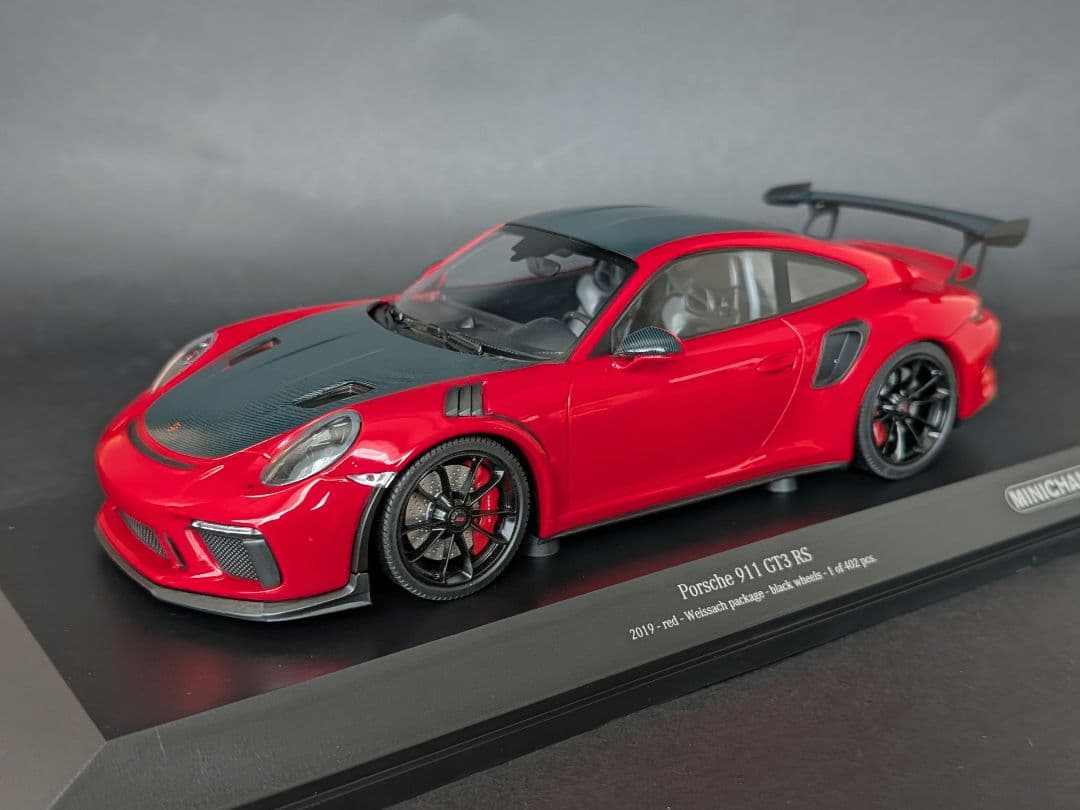 ミニチャンプス 1/18 ポルシェ 911 GT3 RS 2019 レッド
