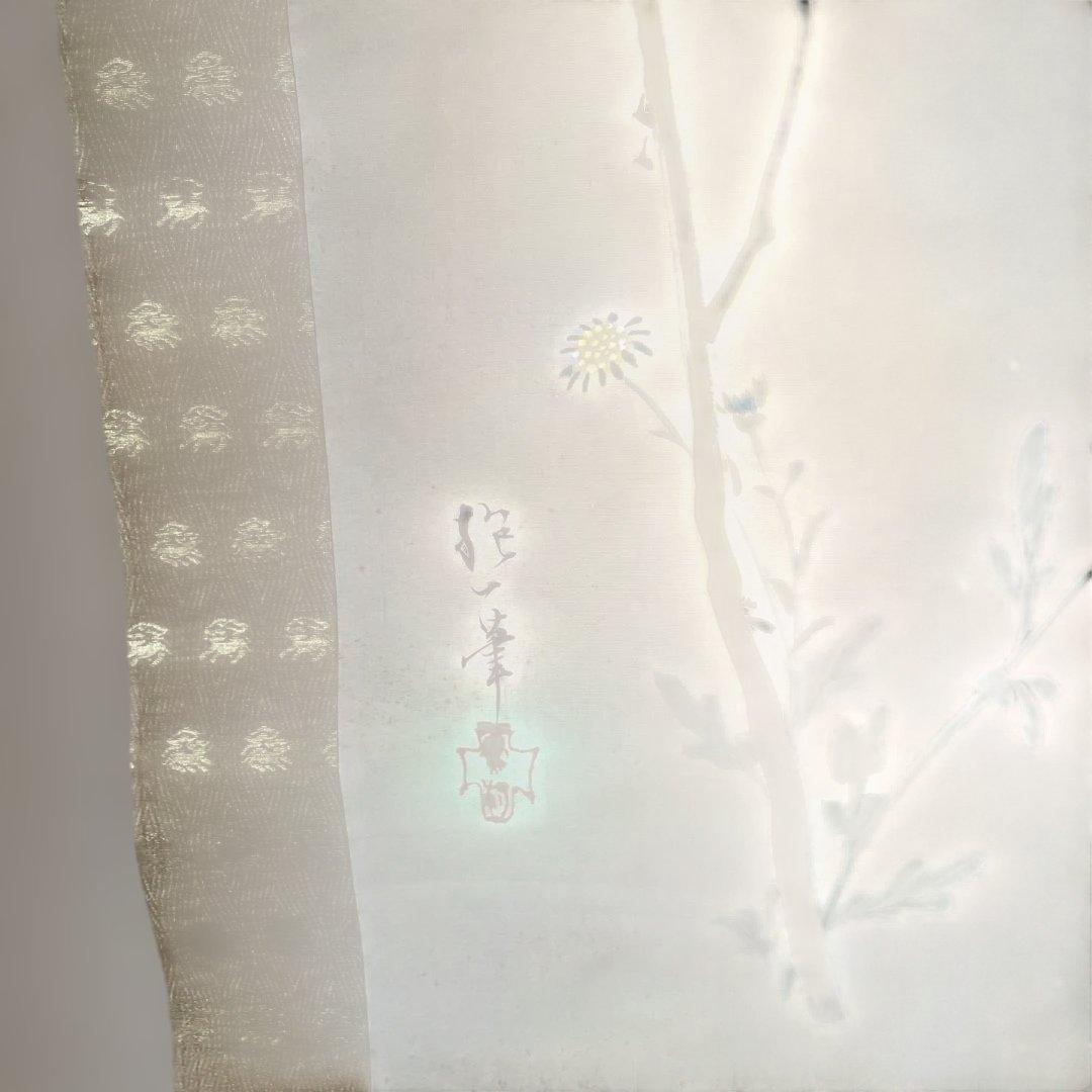 2軸セット　「しだれ桜」　「花と鳥」の掛軸 木製収納箱付き　山梨県の画家