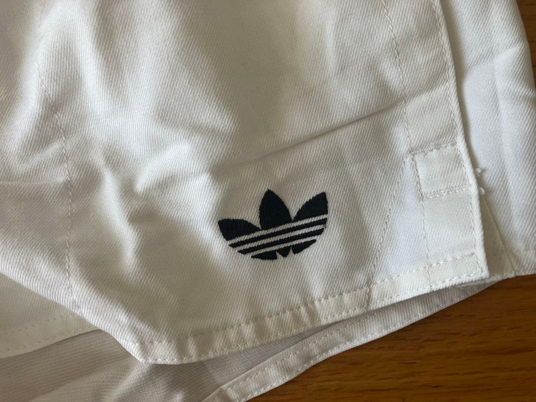 【貴重】アディダス／イングランド型ラグビーパンツ（白・中古）Mサイズ