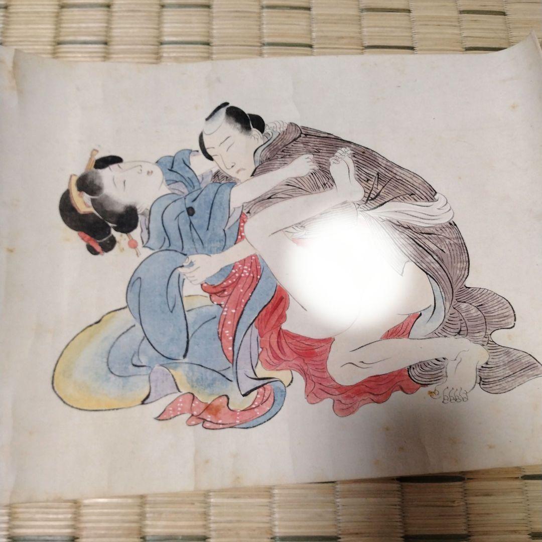 レア！【希少！春画】日本画 巻物 浮世絵 絵巻物 古美術 骨董