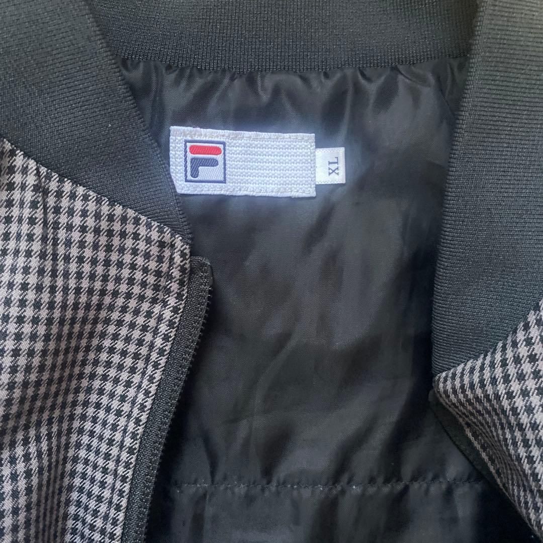 FILA ネイビー・チェック柄ジャケット XLサイズ