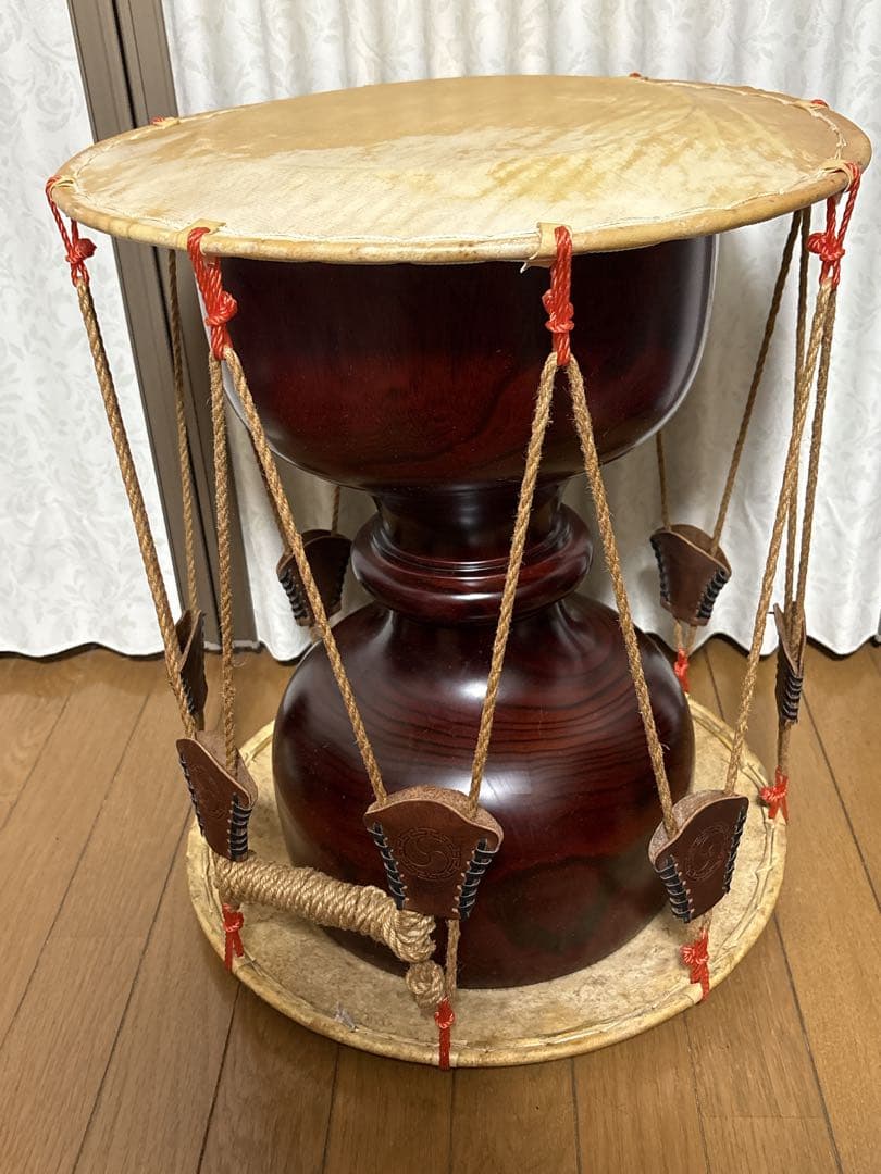 韓国の太鼓　チャング　チャンゴ　キャリーカバー、革保護カバーのおまけ付き