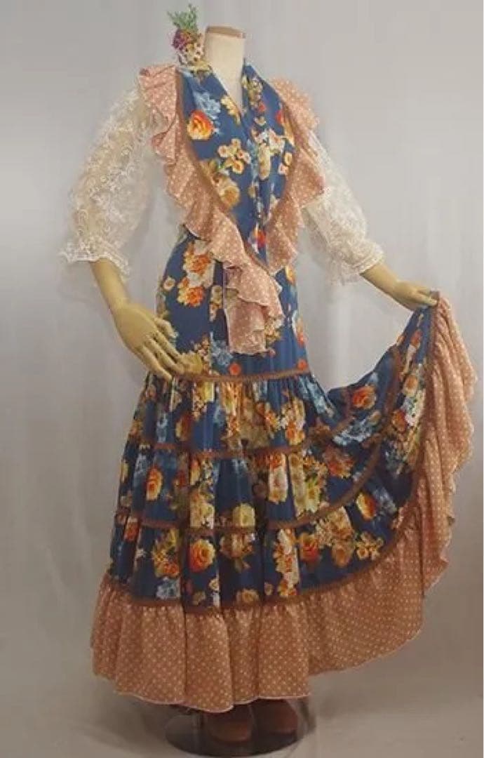 専用です【COCO】フラメンコピキージョ&ティアードファルダ