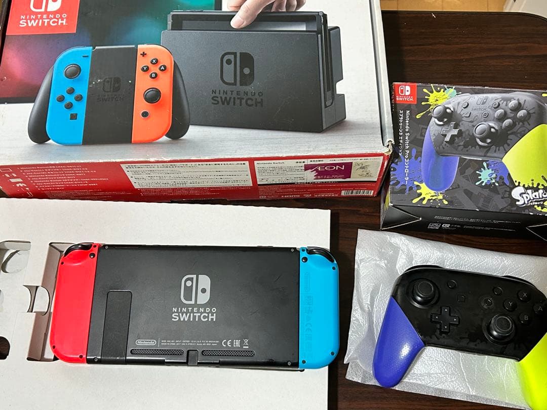 【動作品・プロコン付き】 ニンテンドー Switch 本体 レッド ブルー
