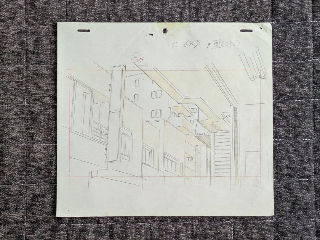 今敏「パーフェクトブルー」 本物のセル画、背景入りカット袋 マッドハウス