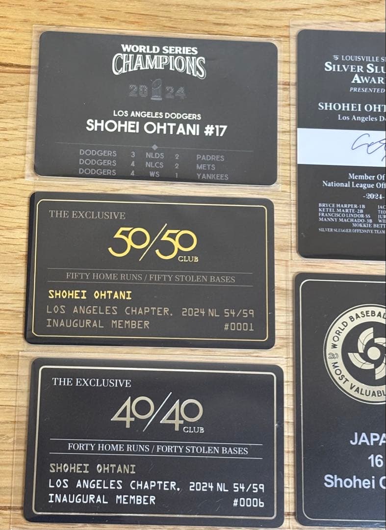 ⭐️期間限定価格⭐️非売品レアカード５枚大谷翔平 ワールドチャンピオンレプリカカード