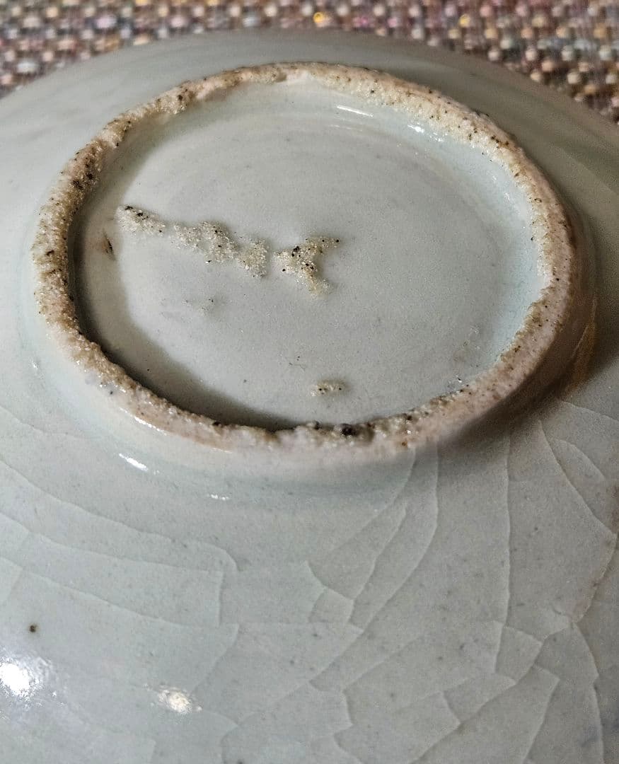 【名品古伊万里❗05】江戸時代初期　 初期伊万里　染付鶴図　12.8cm皿