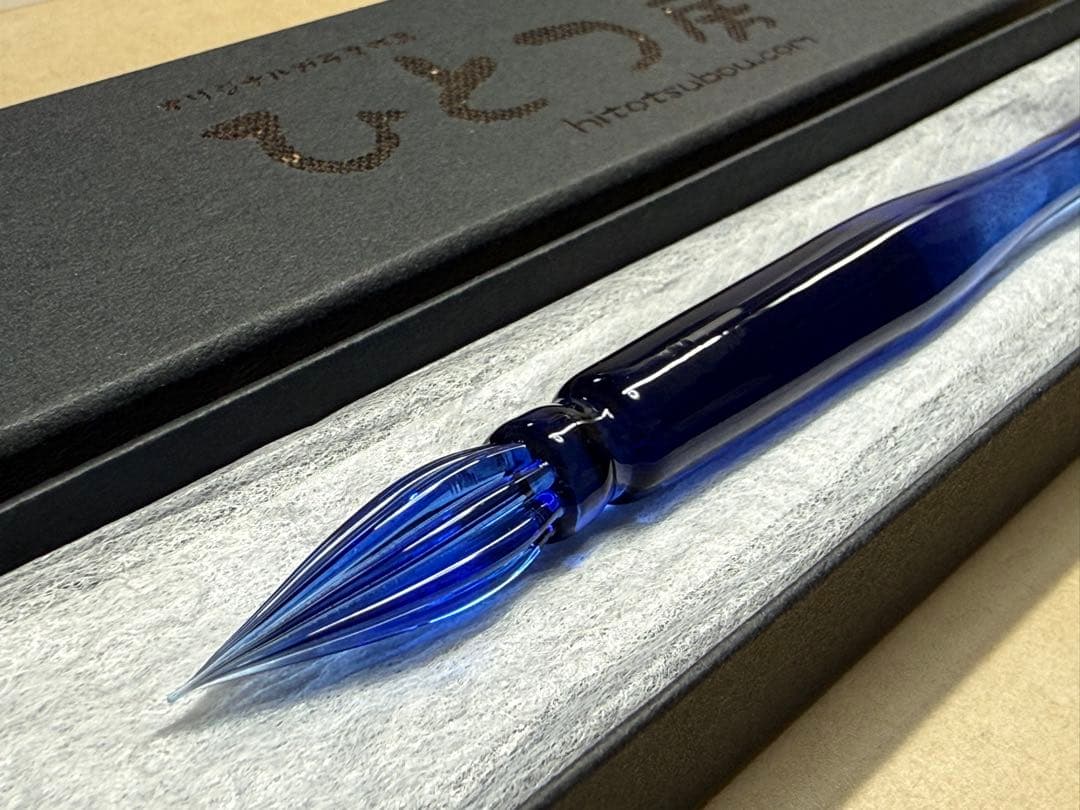 ひとつ房ガラスペン 代官山蔦屋 花入りブルー