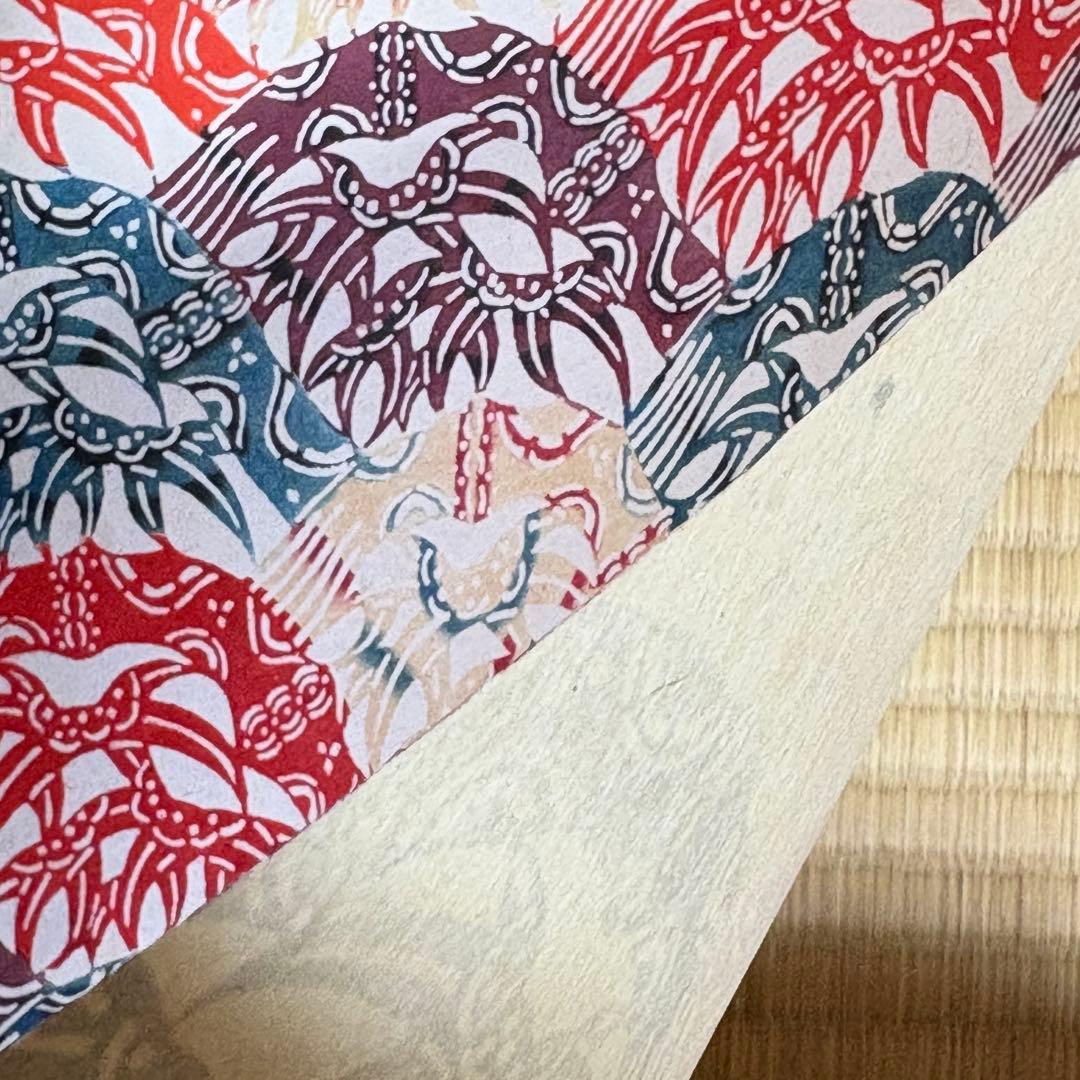 芹沢銈介　型染和紙　竹波紋