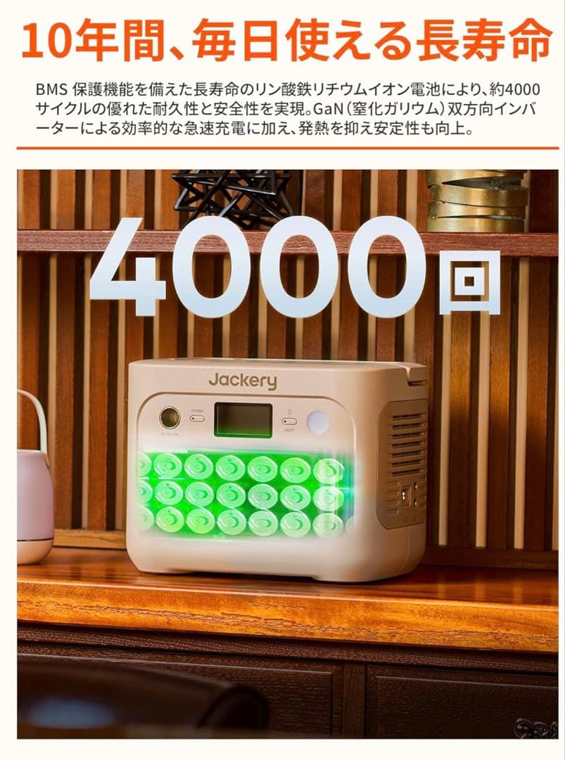 【新品・未使用】Jackery ポータブル電源 1000 NEW サンドゴールド