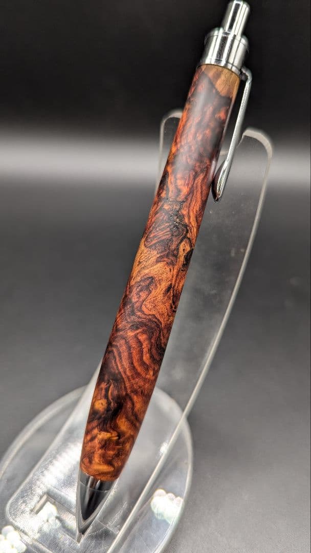 470特上　ホンジュラスローズウッド　瘤杢　木軸シャーペン