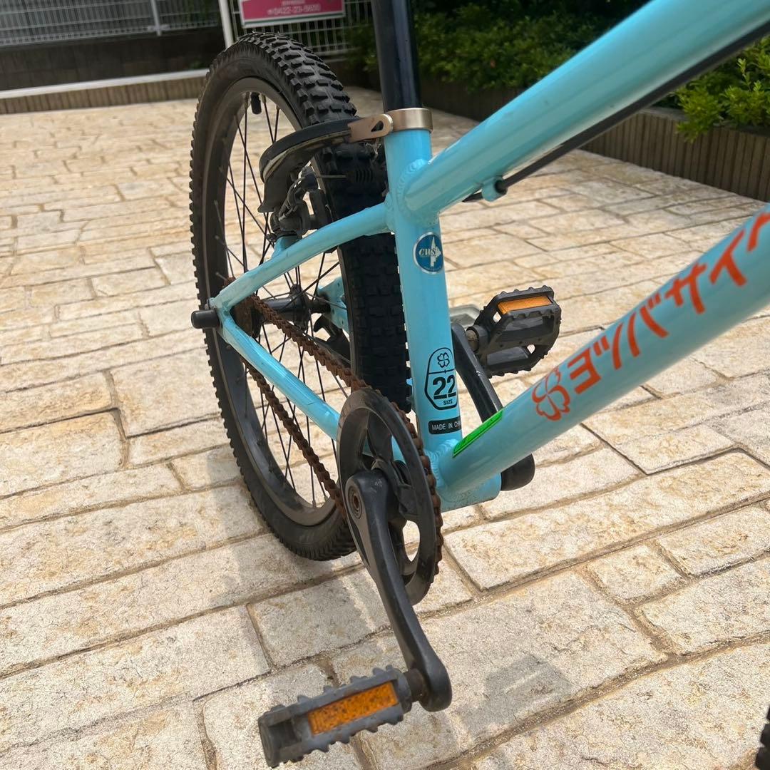 直接取引　ヨツバサイクル ジュニア自転車 水色　22インチ　廃盤