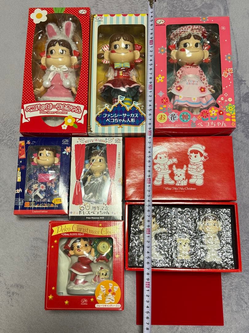 不二家　未開封　ペコちゃん人形　ポコちゃん　レア　クリスマス　兎　浴衣　ドレス