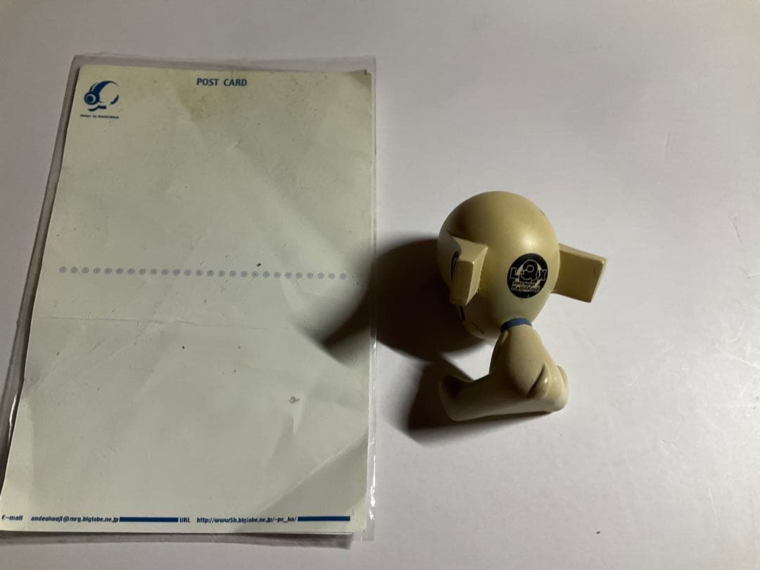 安藤功之　イベント売り自作　犬のフィギュア　ポストカード