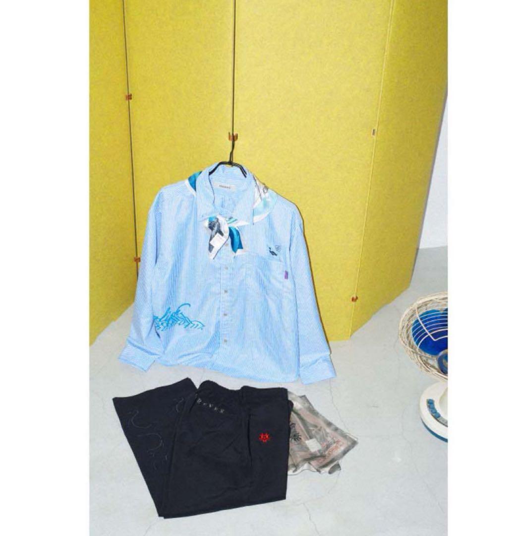 ずとまよ。名巧は愚なるが如し　ブルーストライプシャツ　XL