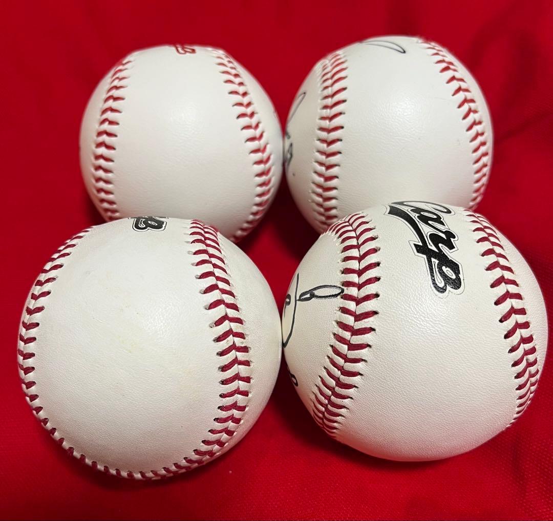 広島東洋カープ　羽月隆太郎　直筆サインボール　４球セット