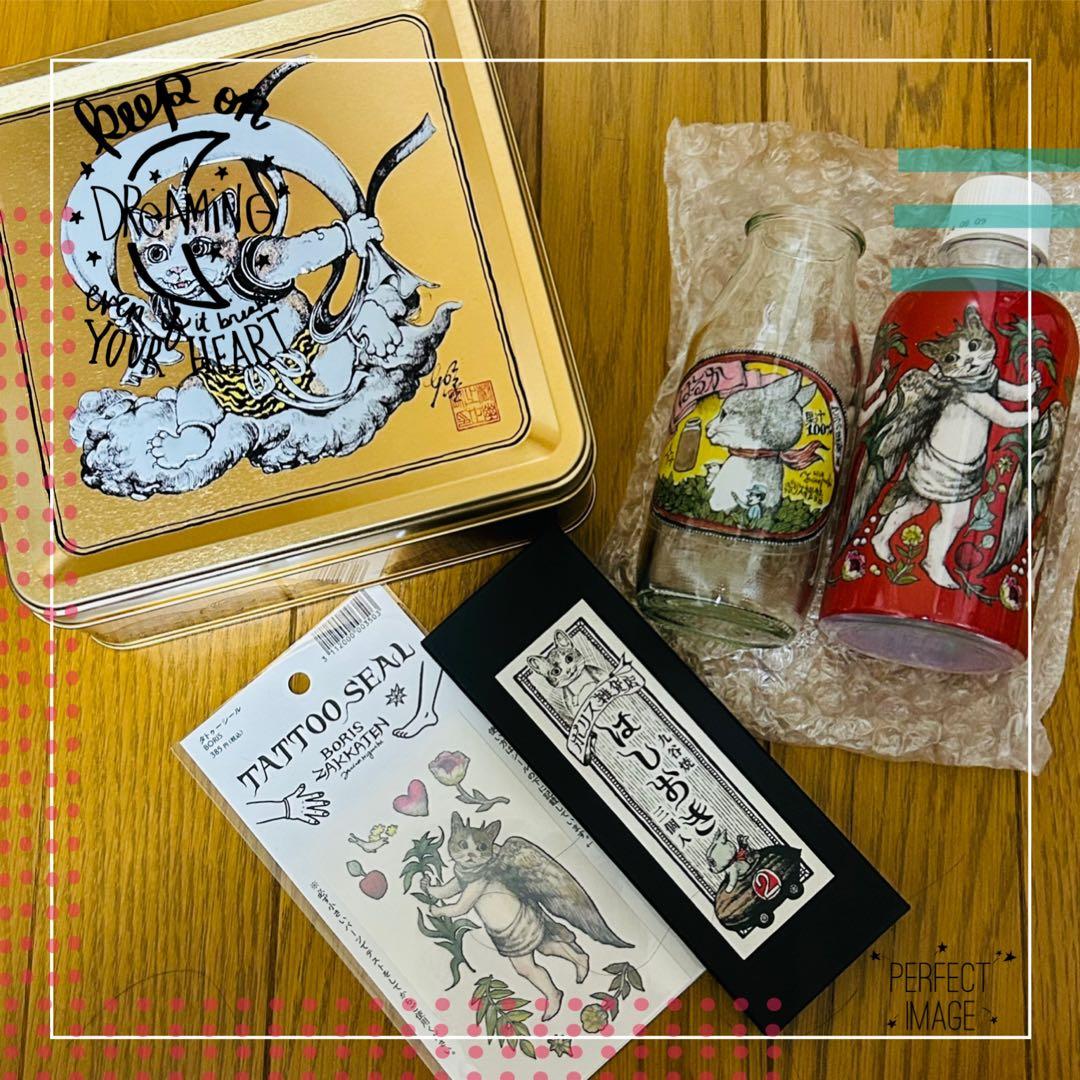 ボリス雑貨店 ヒグチユウコ　ボリス空き缶　はしおき タトゥーシール