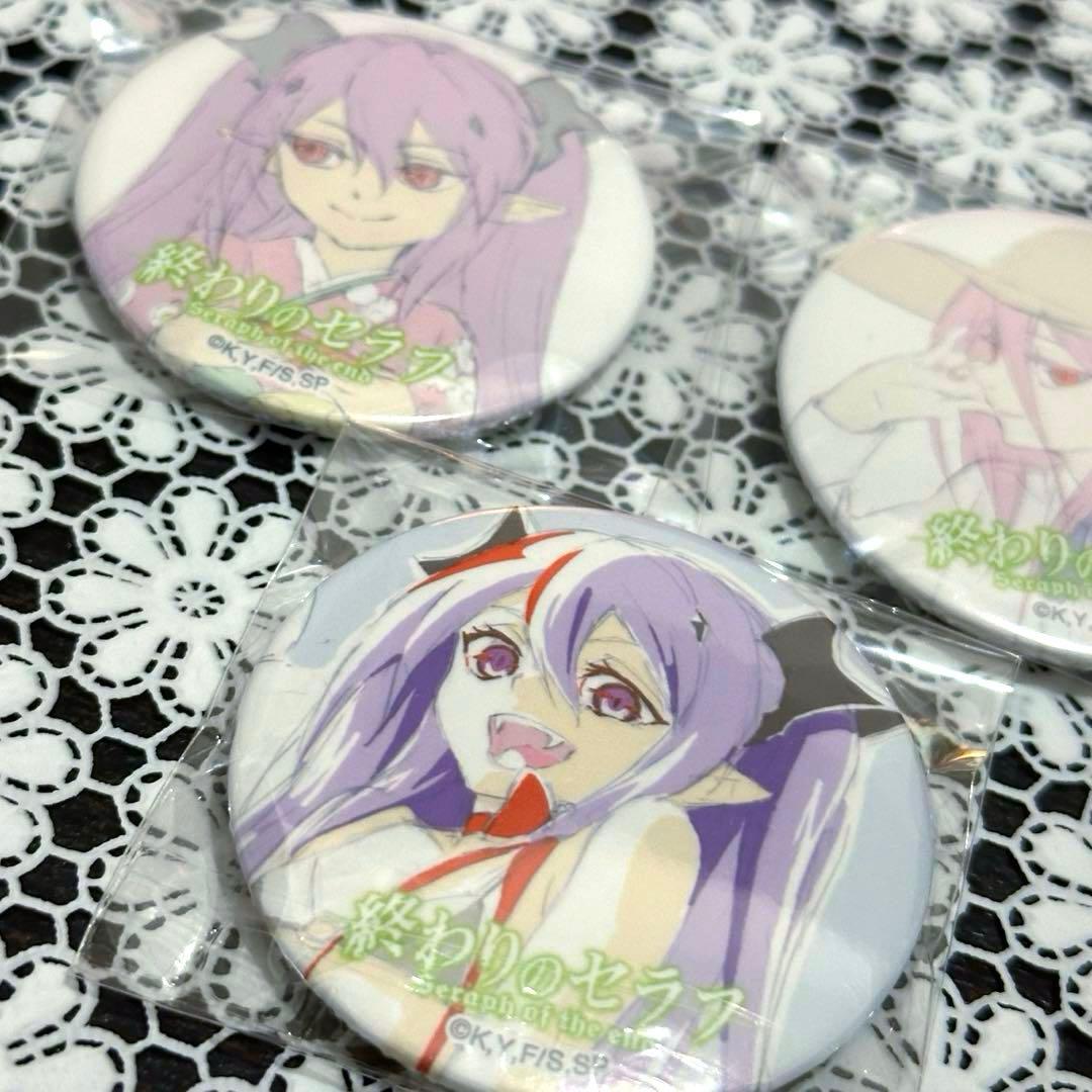【終わりのセラフ】門脇聡 原画 缶バッジ クルル・ツェペシ 3点セット