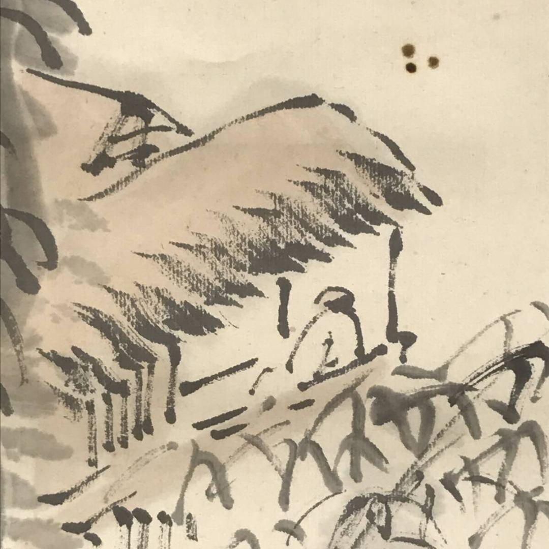 真作/田能村直入/山水人物図画賛/名家伝来/AK-492