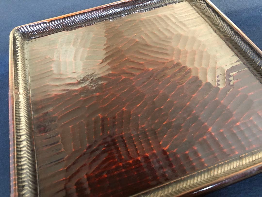 《R》伝統工芸 讃岐彫 四方膳5客 讃岐盆 銘々膳 刳抜　260205く5