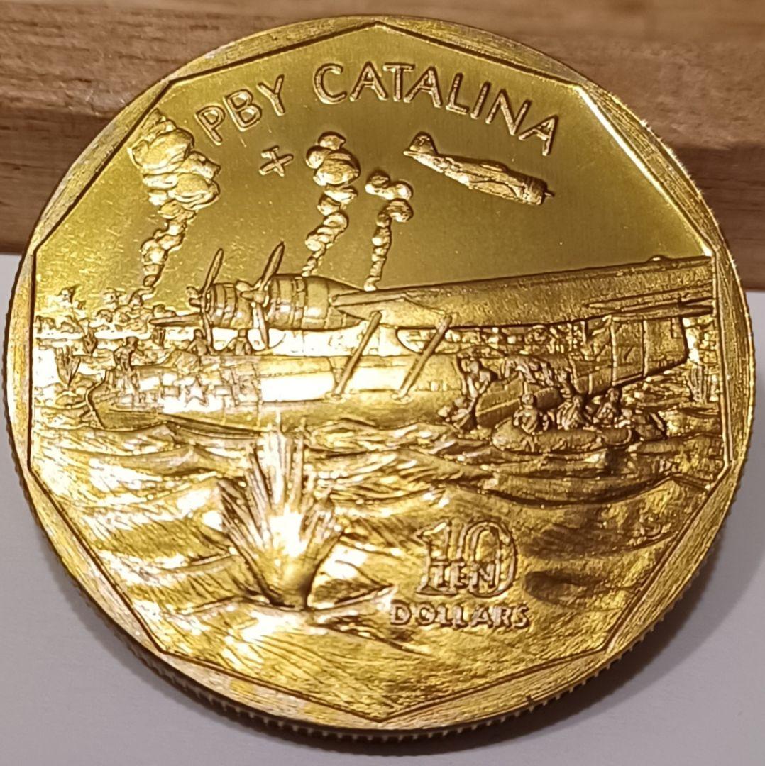 第二次世界大戦の戦闘機 航空機 10ドル硬貨6点 1991年 マーシャル諸島