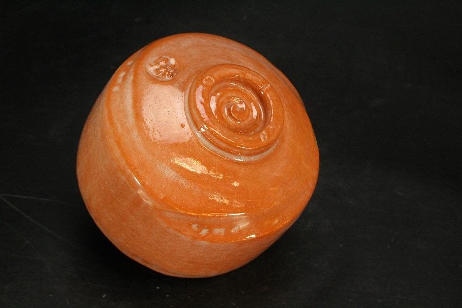 茶道具 楽焼 赤茶碗 昭楽造 栞 共布 共箱 未使用(メ1805)