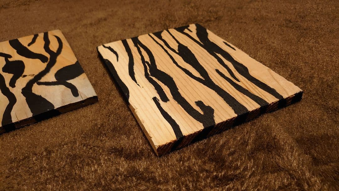 黒柿　黒柿文様　1枚板　２枚セット