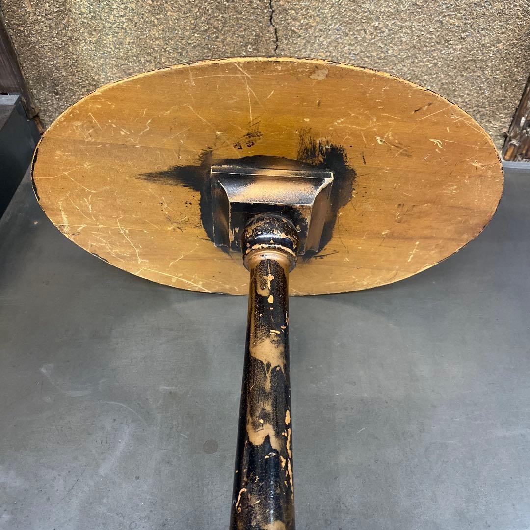 ヴィンテージ 1950’s 木製楕円形テーブル 約43cm 高さ