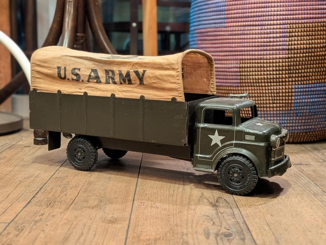 超希少☆1950s／MARX TOYS社／U.S ARMY／トラック／オブジェ