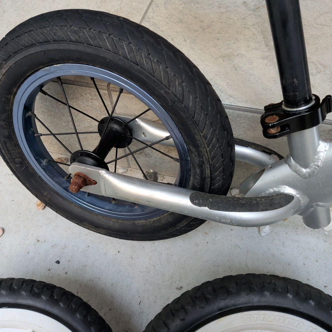 ストライダー プロ　軽量 シルバー　カスタム　タイヤ　予備タイヤ付き