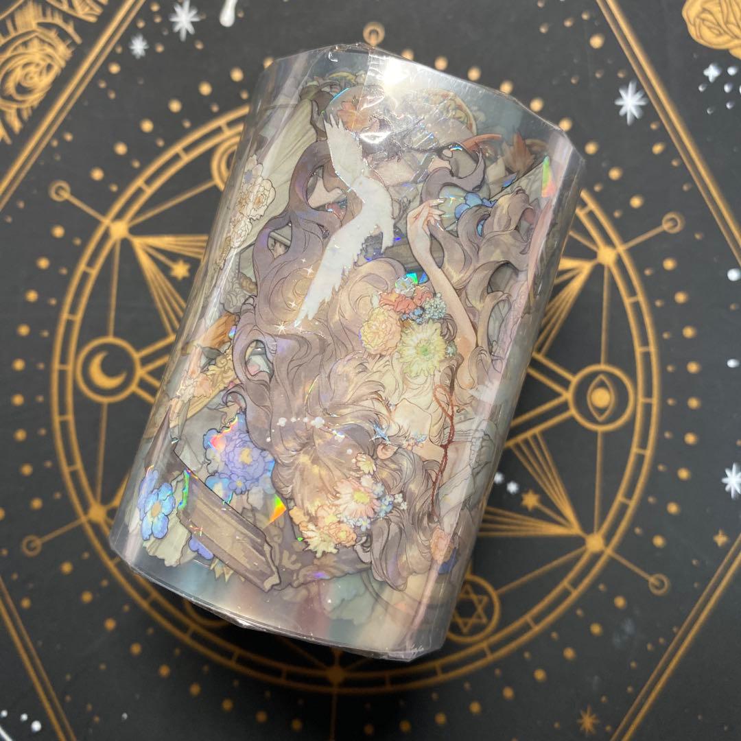 【U】海外　10m巻　貝殻光マスキングテープ　人物系　女の子