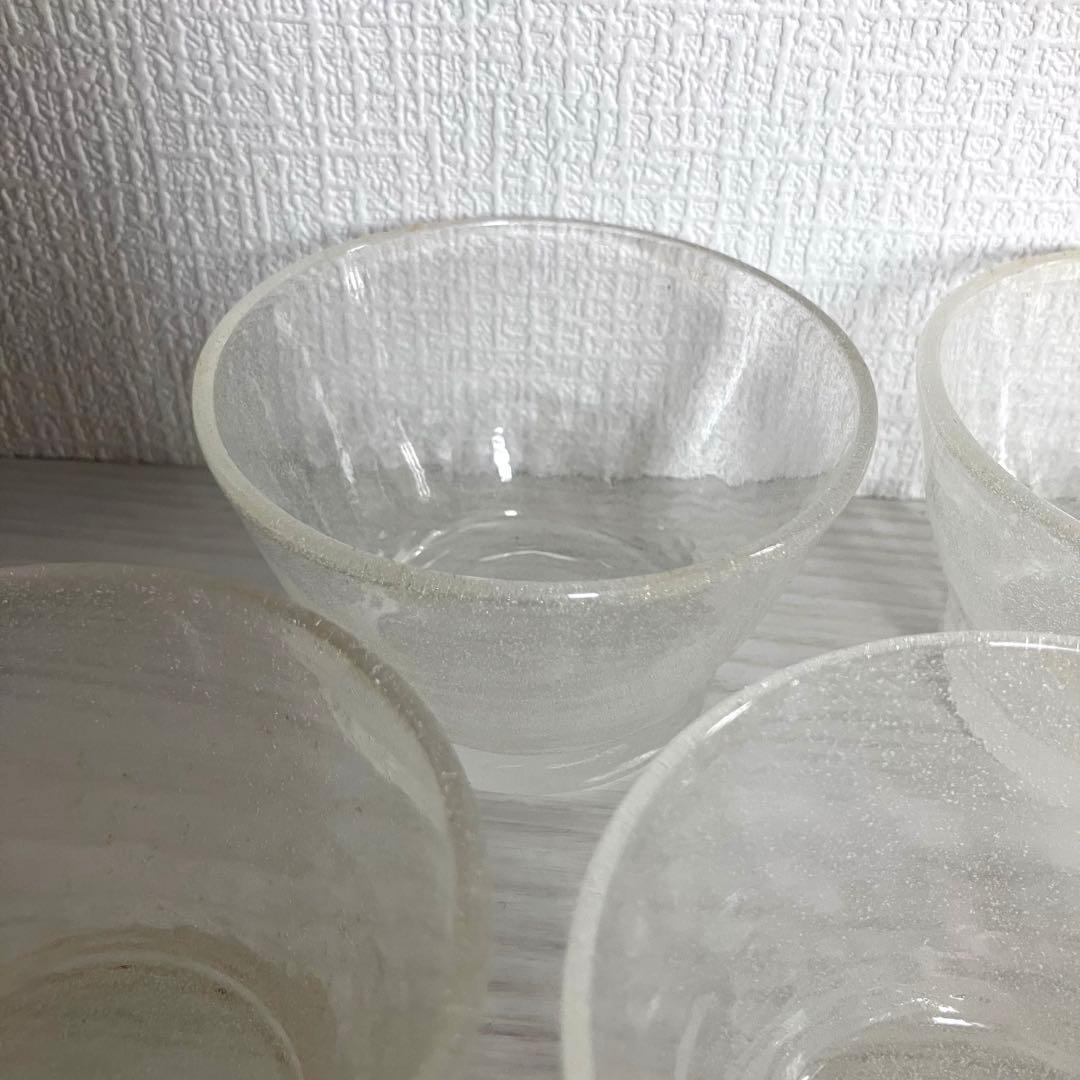 N*o様 39【倉敷ガラス】小谷眞三 白泡小鉢6点セット